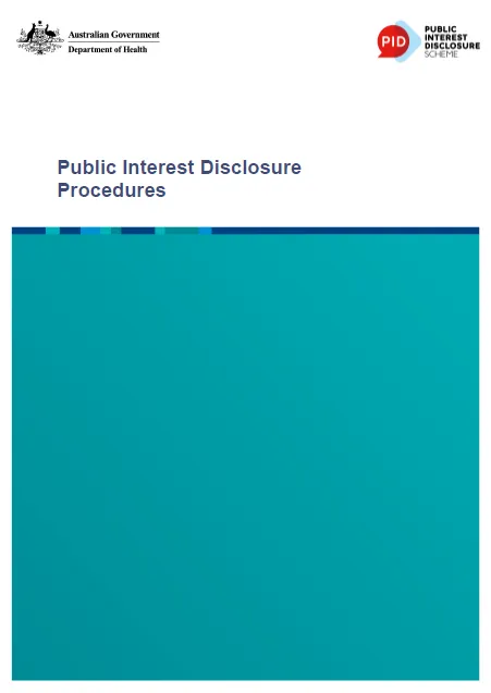 Cover image for the public interest disclosure procedures