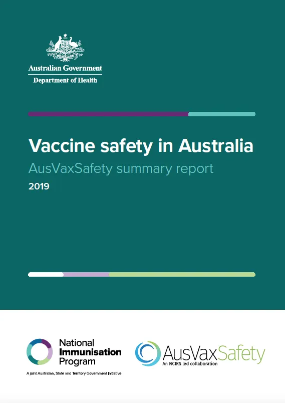 Cover image for Vaccine safety in Australia – AusVaxSafety summary report 2019