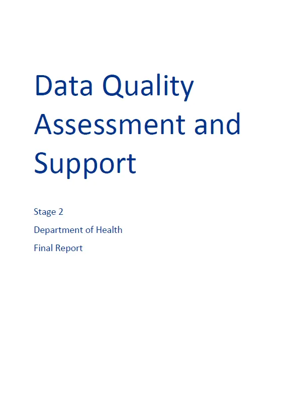 Cover image for Aboriginal Community Controlled Health Services Data Quality Assessment and Support – Stage 2
