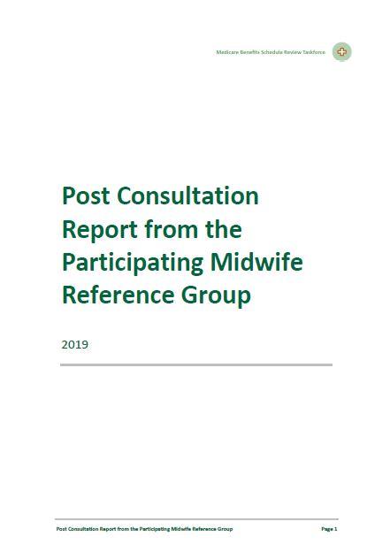 Post Consultation Report from the Participating Midwife Reference Group cover
