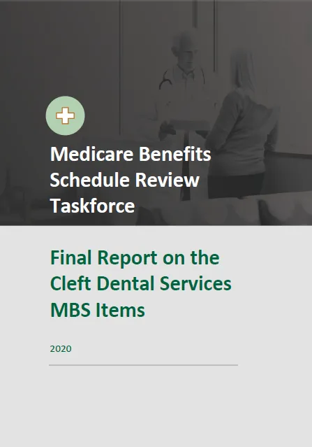 Cover image for the Final report on the Cleft dental service MBS items