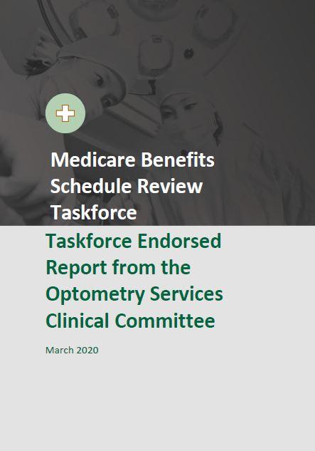 Taskforce Endorsed Report from the Optometry Clinical Committee cover
