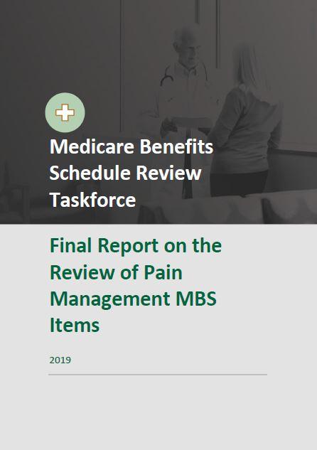 Final Report on the Review of Pain Management MBS Items cover