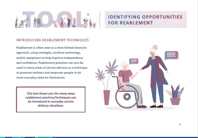 Identifying opportunities for reablement