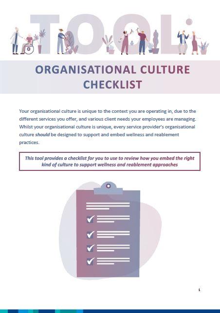 Organisational culture checklist