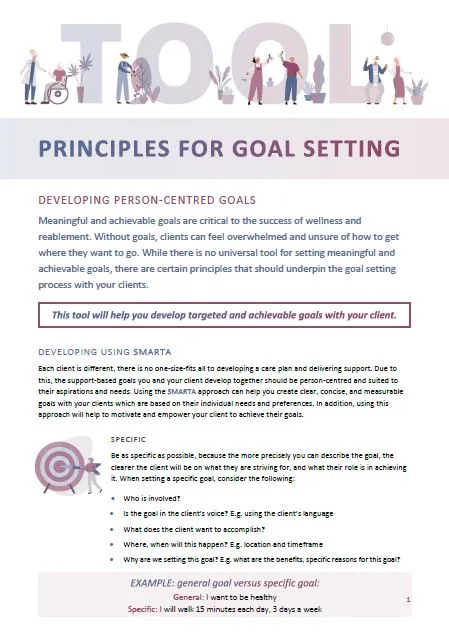 Principles for goal setting