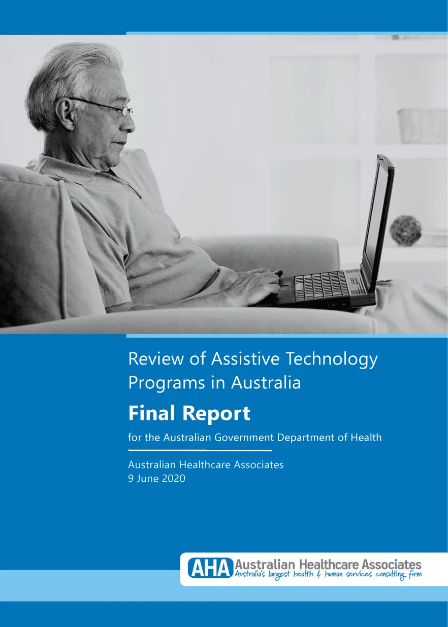 This report examines the current Assistive Technology (AT) arrangements in Australia cover