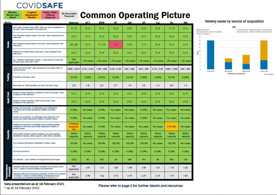 cover of Common Operating Picture 19 Feb 2021