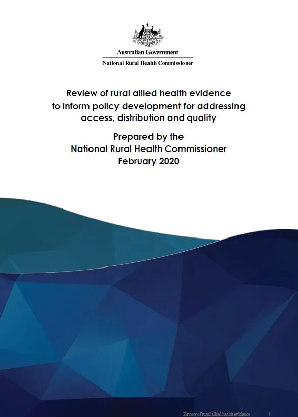 Cover image of NRHC allied health literature review