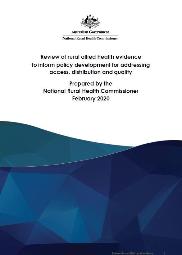 Cover image of NRHC allied health literature review