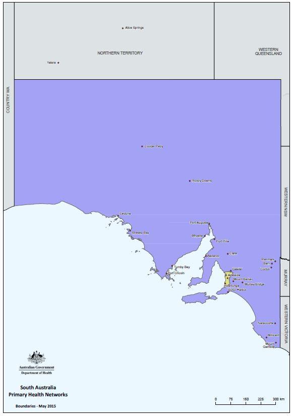 SA PHN boundary map