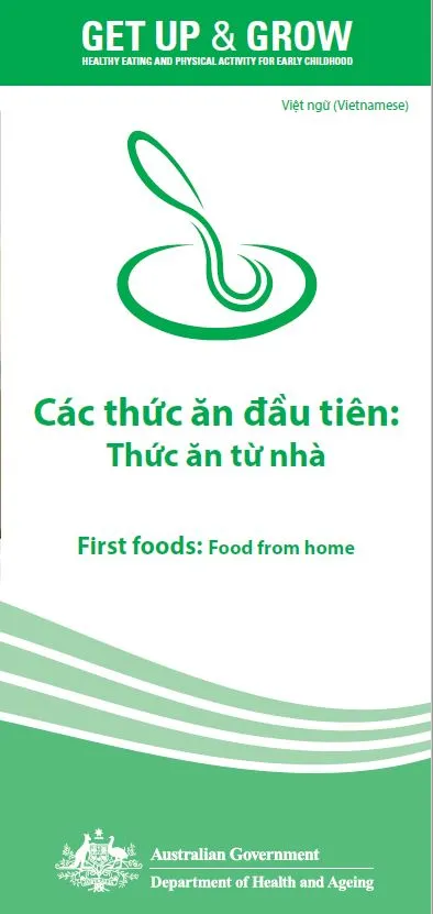 Cover image for Các thức ăn đầu tiên: Thức ăn từ nhà (First foods: food from home)