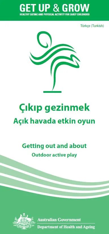 Cover image for Çıkıp gezinmek Açık havada etkin oyun (Getting out and about – outdoor active play)