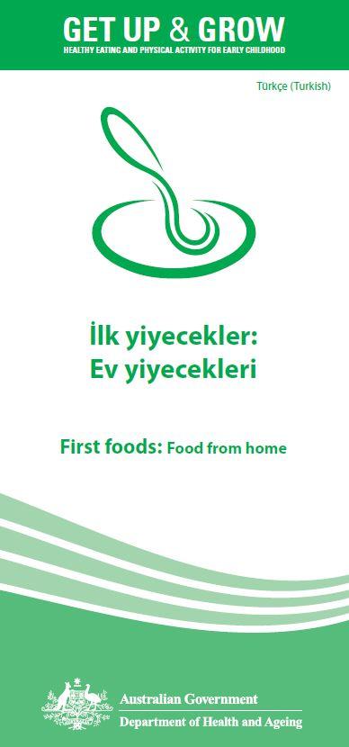 Cover image for İlk yiyecekler: Ev yiyecekleri (First foods: food from home)