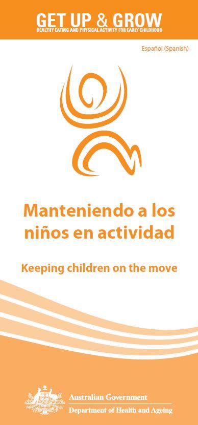 Cover image for Manteniendo a los niños en actividad (Keeping children on the move)