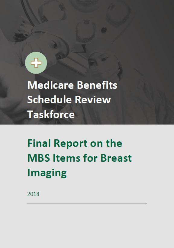 Cover image of Taskforce final report – Breast Imaging