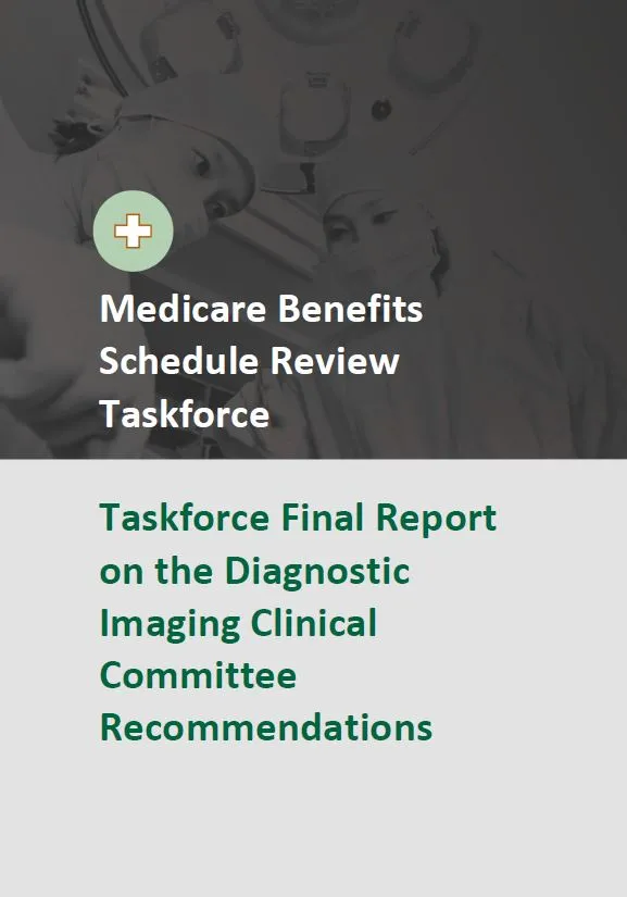 Cover image of Taskforce final report – Diagnostic Imaging Clinical Committee