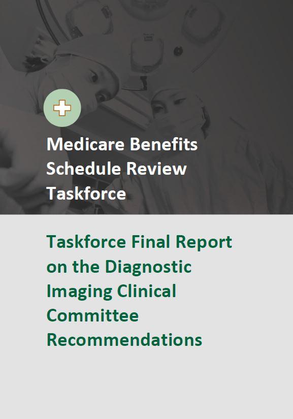 Cover image of Taskforce final report – Diagnostic Imaging Clinical Committee