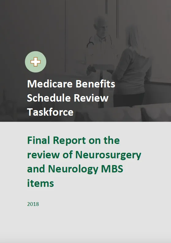 Cover image for Taskforce final report – Neurosurgery and Neurology MBS items 