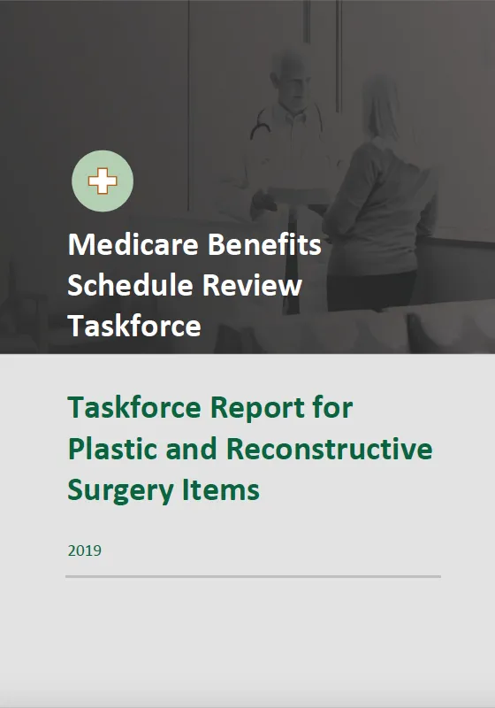 Cover image for Taskforce final report – Plastic and Reconstructive Surgery items