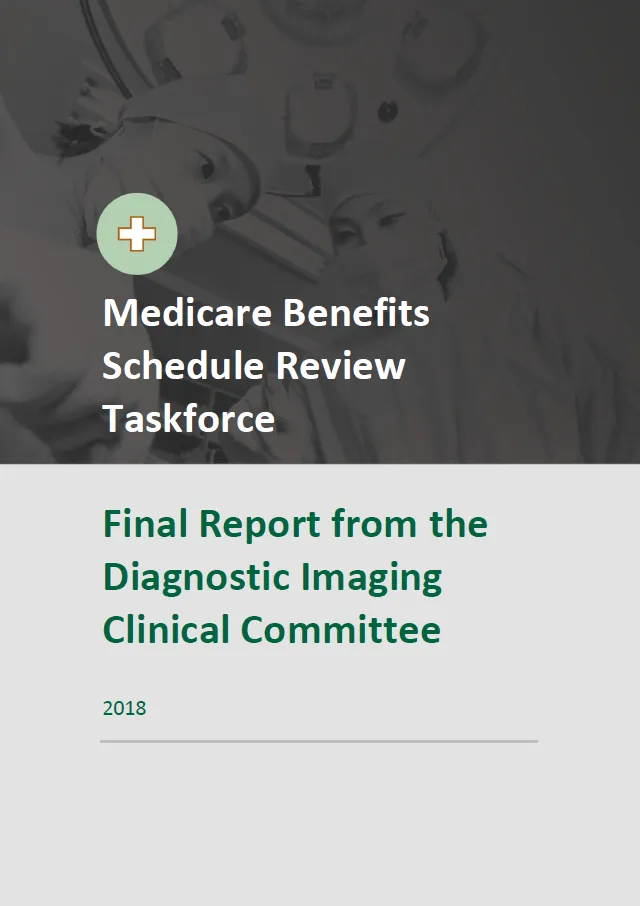 Cover image of final clinical committee report for Diagnostic Imaging