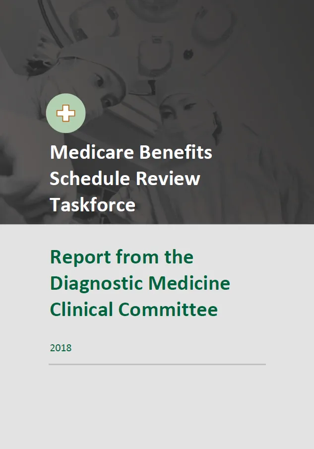 Cover image of final clinical committee report for Diagnostic Medicine
