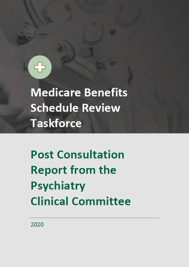 Cover image of final clinical committee report for Psychiatry