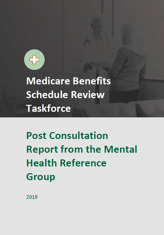 Cover image of final clinical committee report for Mental Health Reference Group