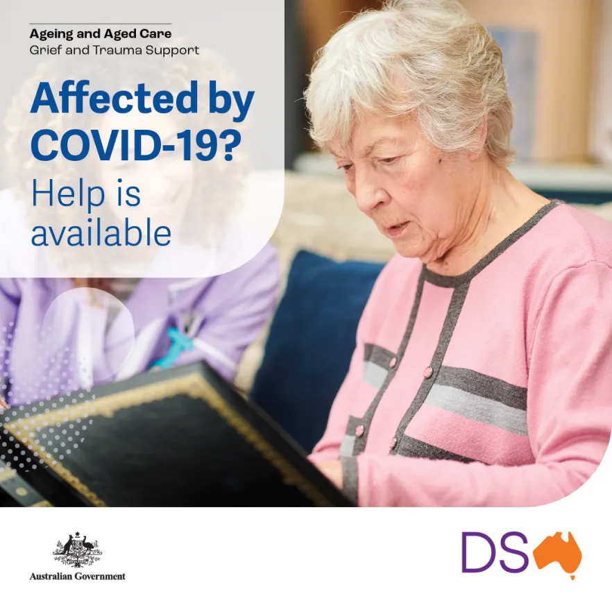 Grief and trauma support – social media image – recipient – Dementia Support Australia