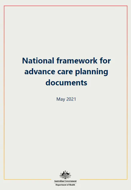 Cover image for the National framework for advance care planning