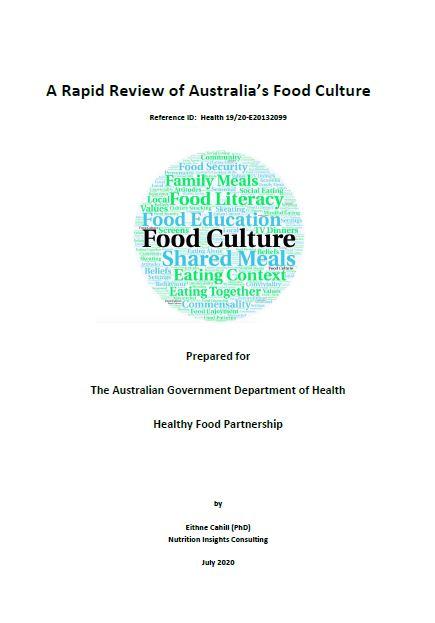 A Rapid Review of Australia’s Food Culture cover