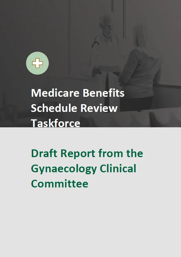 Cover image of final clinical committee report for Gynaecology