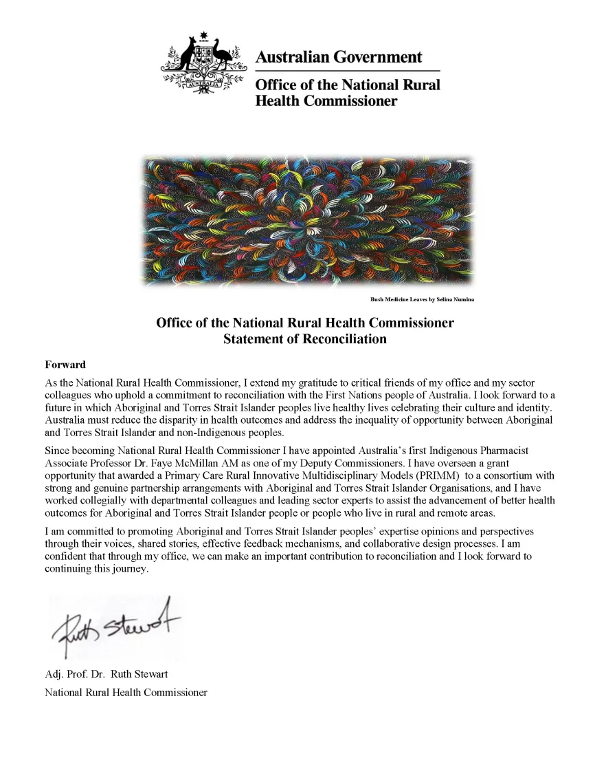 Cover Office of the National Rural Health Commissioner Statement of Reconciliation
