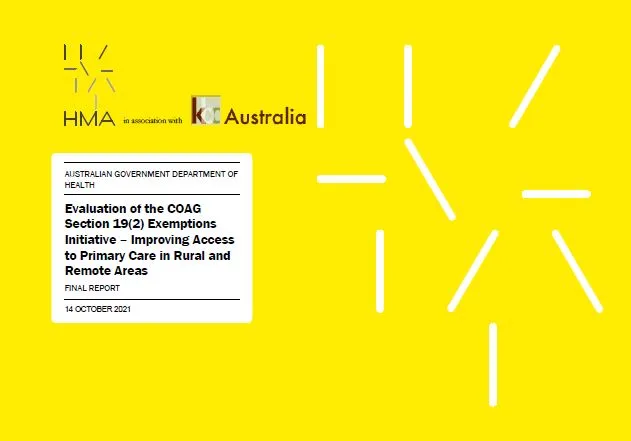 S19(2) COAG Exemption Initiative_HMA KB Evaluation_Final Report_14 October 2021