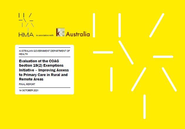 S19(2) COAG Exemption Initiative_HMA KB Evaluation_Final Report_14 October 2021