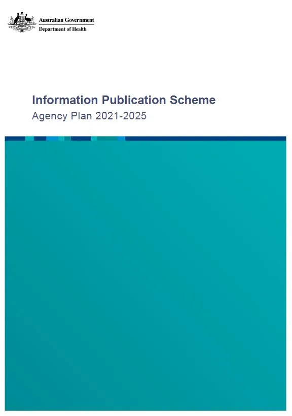 Cover image for the Department of Health's Information Publication Scheme Agency Plan