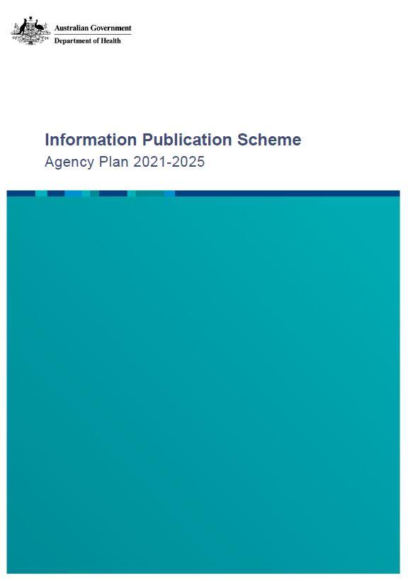  Cover image for the Department of Health's Information Publication Scheme Agency Plan