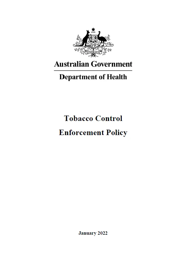 Tobacco Control Enforcement policy