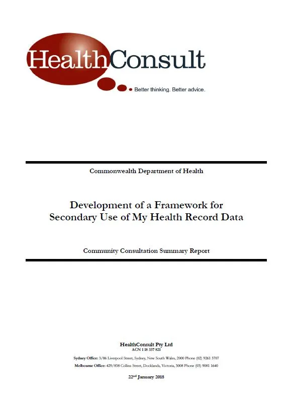 Community consultation summary report cover image