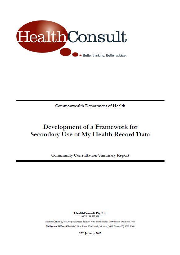 Community consultation summary report cover image