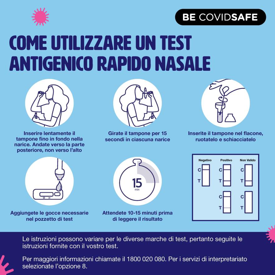 Coronavirus (COVID-19) – Social – COME UTILIZZARE UN TEST ANTIGENICO RAPIDO NASALE (Nasal swab RAT)