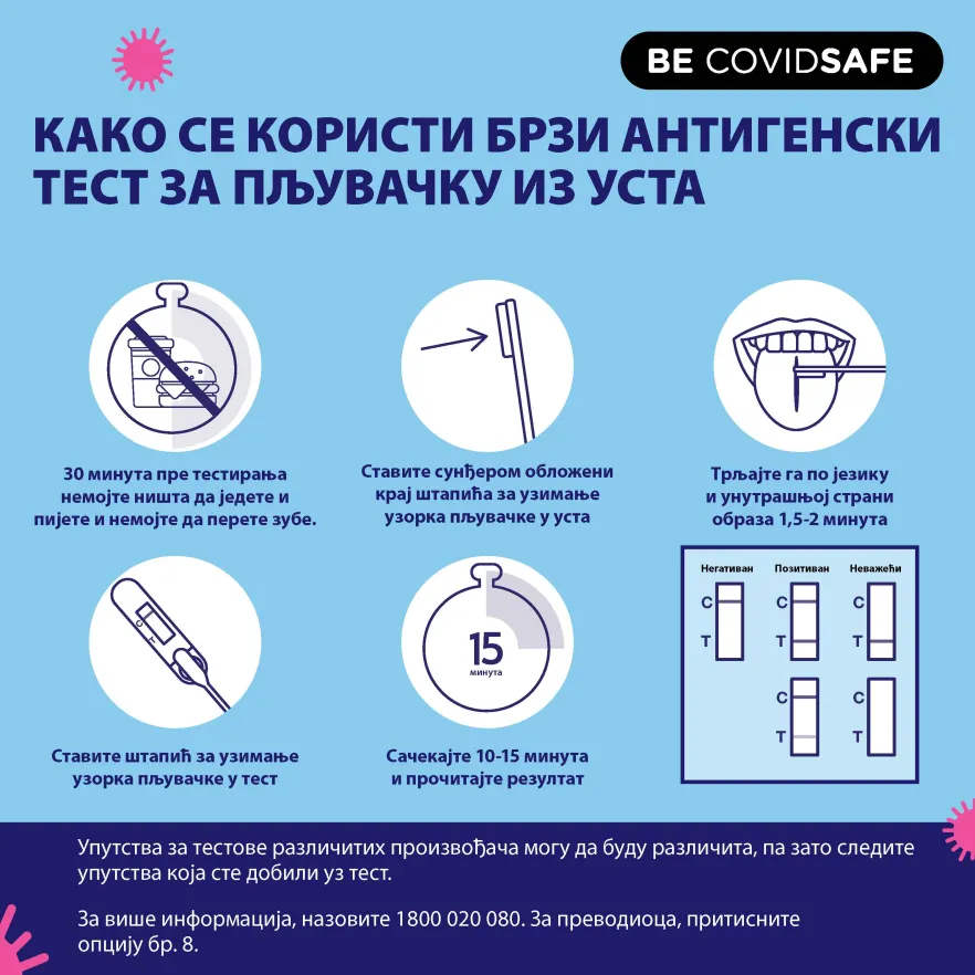 Coronavirus (COVID-19) – Social – КАКО СЕ КОРИСТИ БРЗИ АНТИГЕНСКИ ТЕСТ ЗА ПЉУВАЧКУ ИЗ УСТА (Rapid antigen oral saliva test)