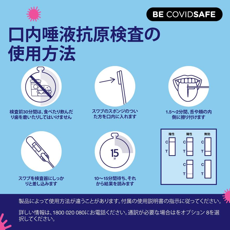 Coronavirus (COVID-19) – Social – 口内唾液抗原検査の 使用方法 (Rapid antigen oral saliva test)