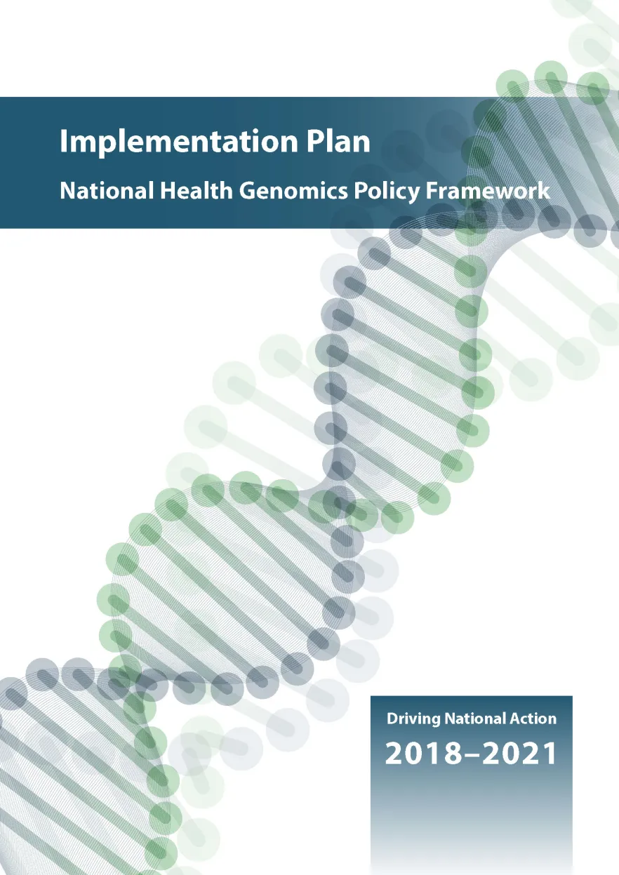 National Health Genomics Policy Framework 2018–2021 – Implementation plan