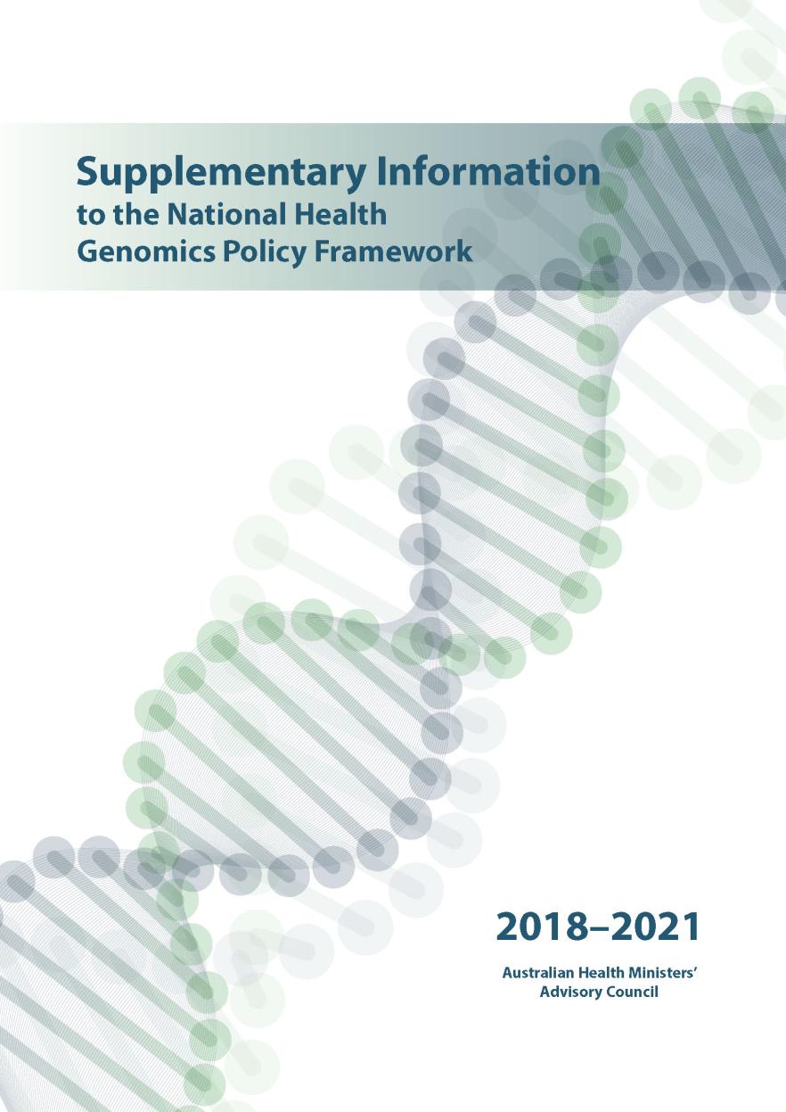 National Health Genomics Policy Framework 2018–2021 – Supplementary information