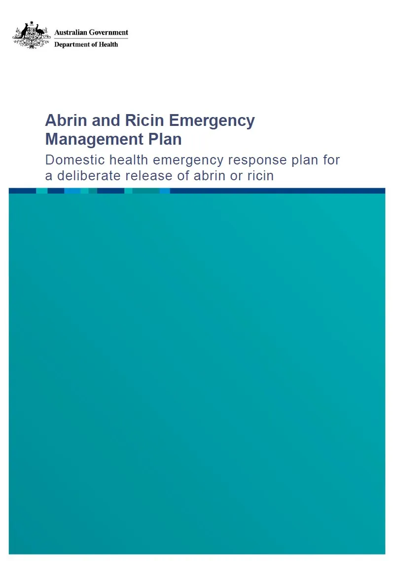 Abrin and Ricin Emergency Management Plan