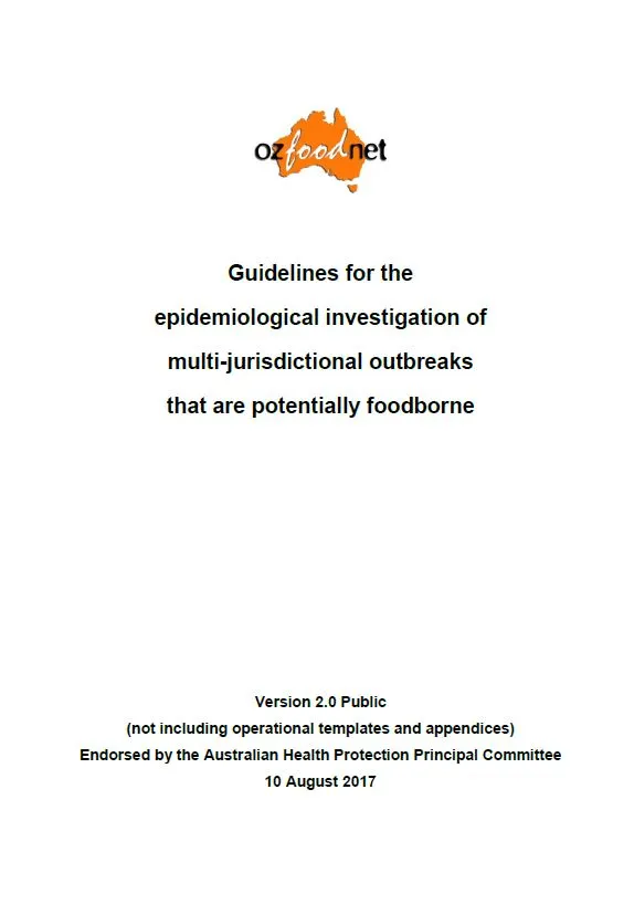 Guidelines for the epidemiological investigation of multi-jurisdictional outbreaks that are potentially foodborne