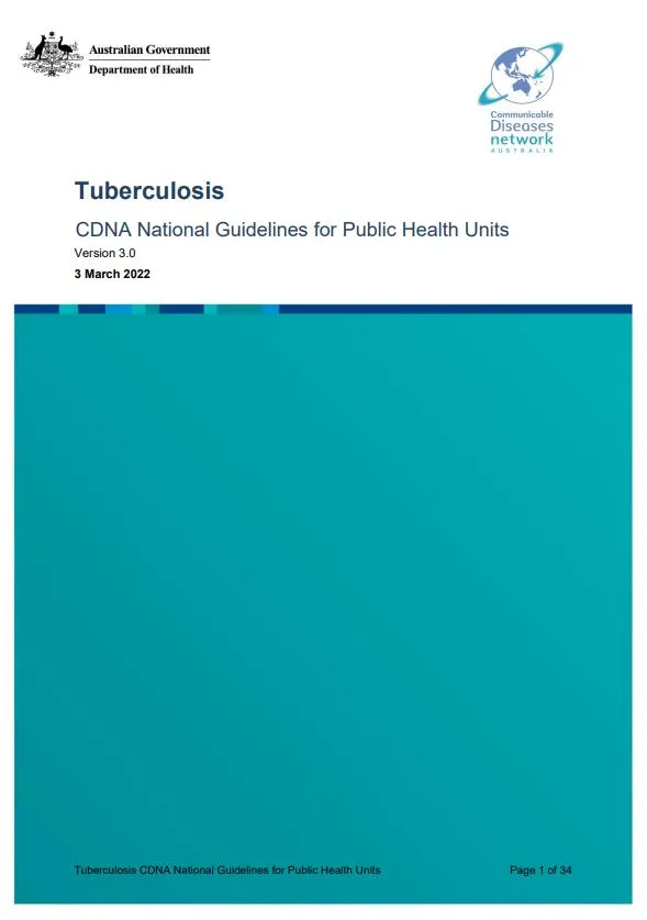 Tuberculosis – CDNA National Guidelines for Public Health Units v3.0