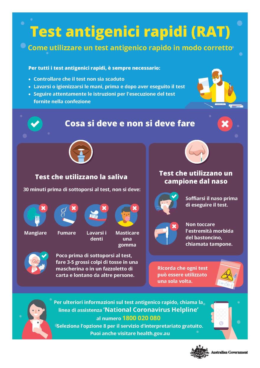 Come utilizzare un test antigenico rapido in modo corretto