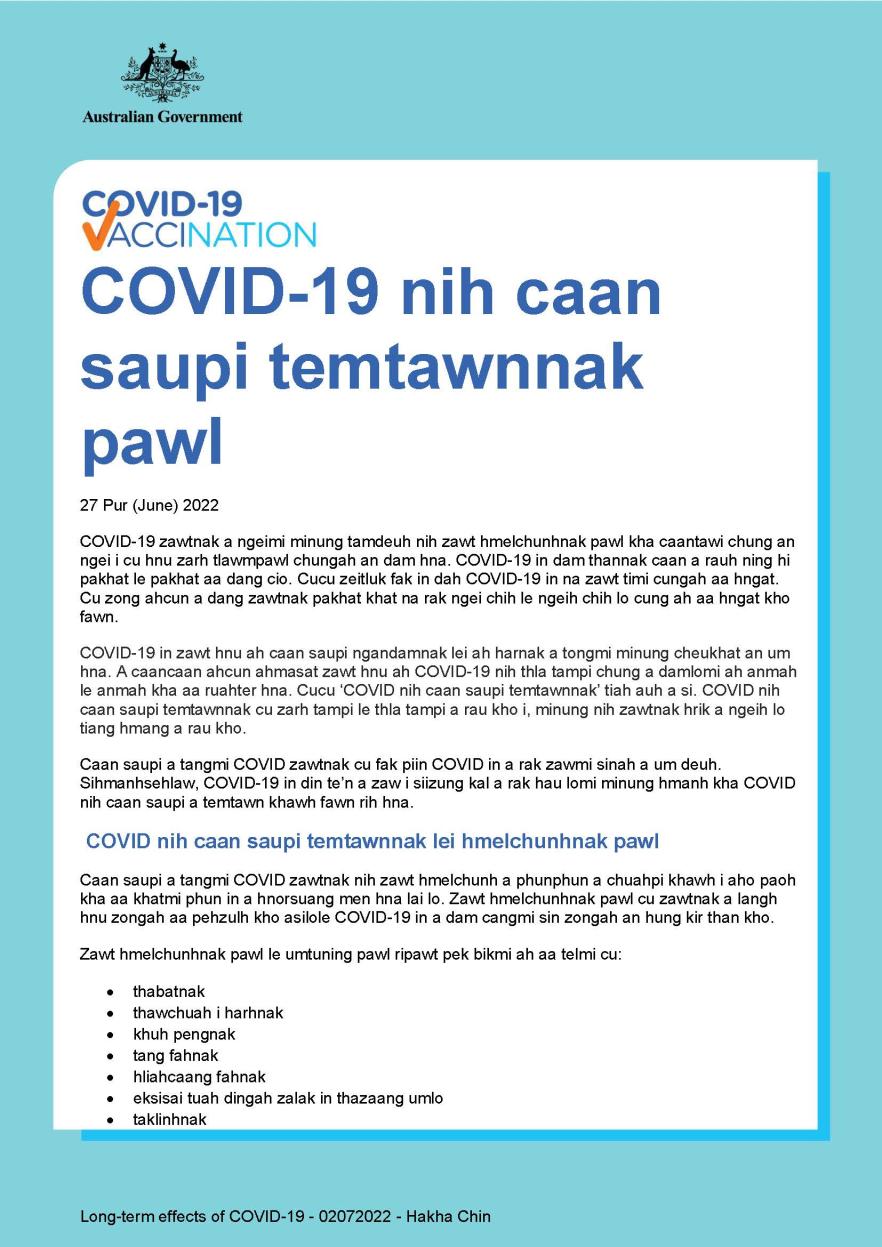 COVID-19 nih caan saupi temtawnnak pawl